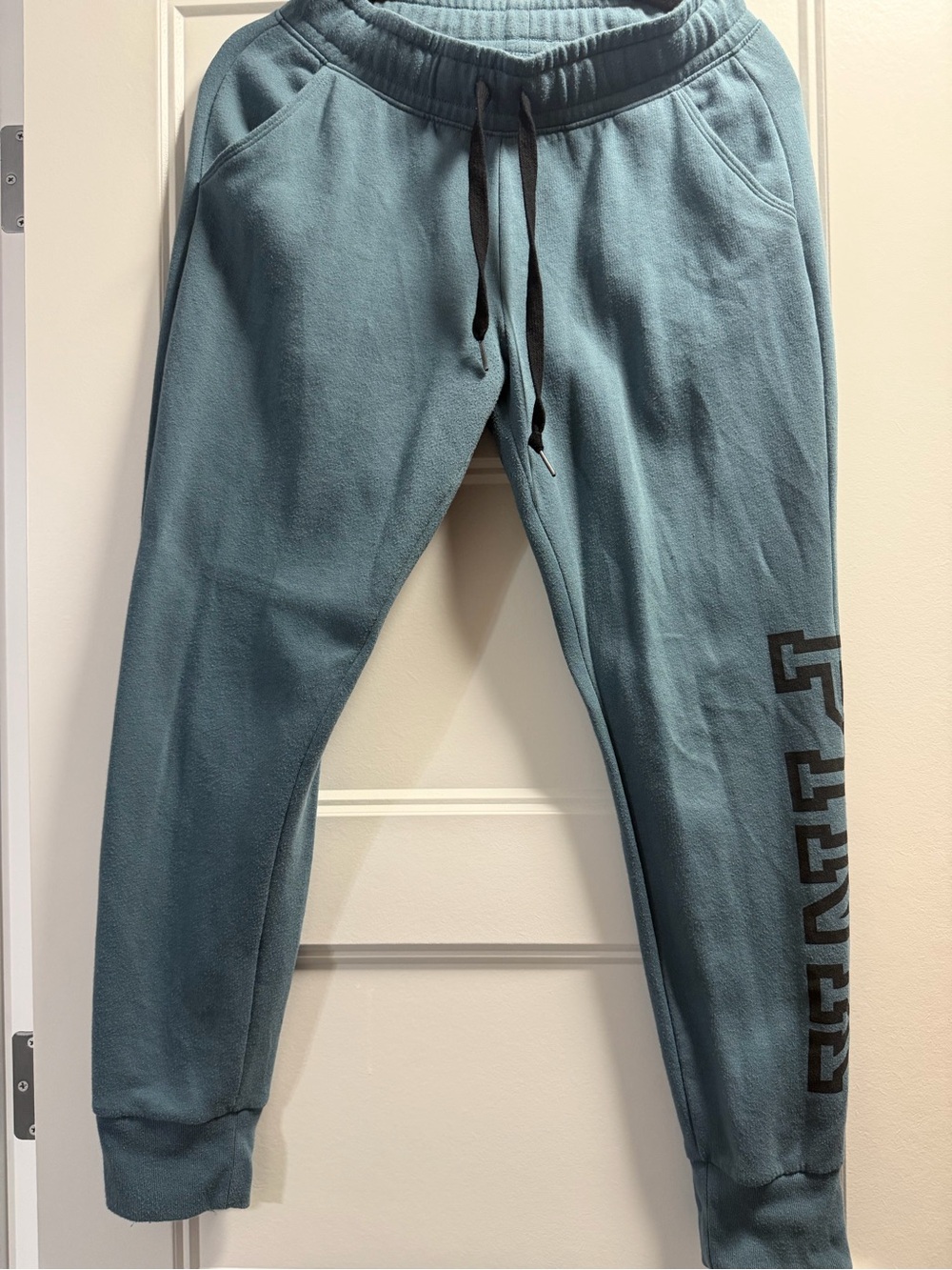 Victoria's Secret Men's Teal Jogger Sweatpants with Black Side Logo
